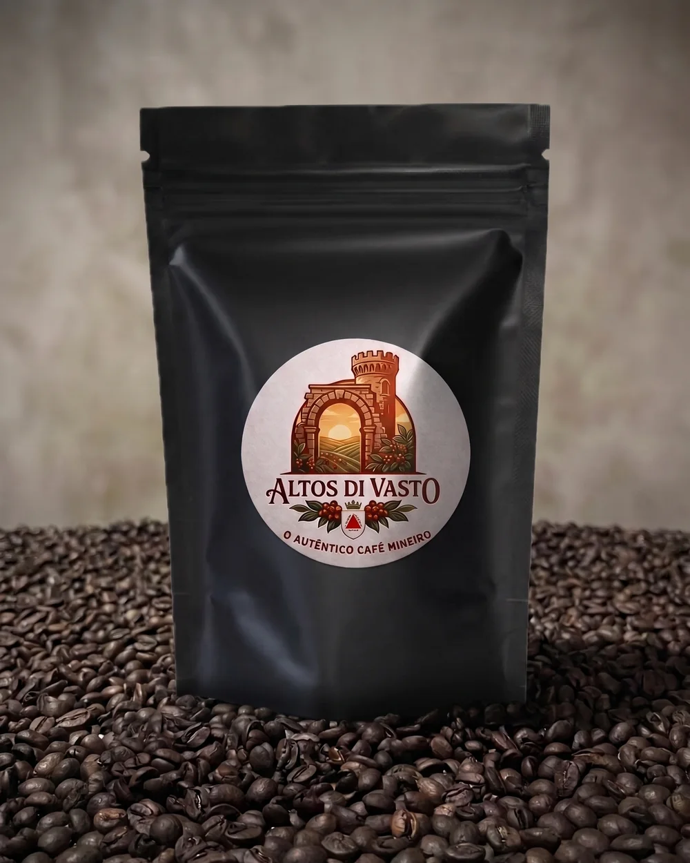 Embalagem do Café Especial em Grãos da Altos Di Vasto